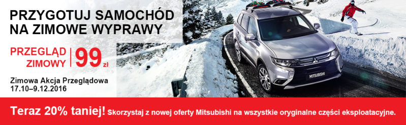 Przegląd zimowy Mitsubishi za 99 zł.